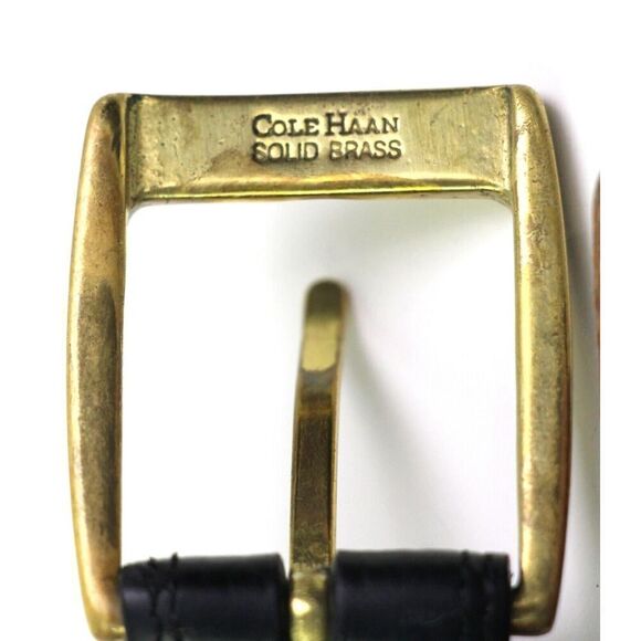 Cole Haan BLACK GENUINE LEATHER 1 1/8"Wd CASUAL DRESS MEN'S BELT Sz 38/95 (t21 - Picture 15 of 15